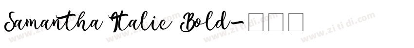 Samantha Italic Bold字体转换